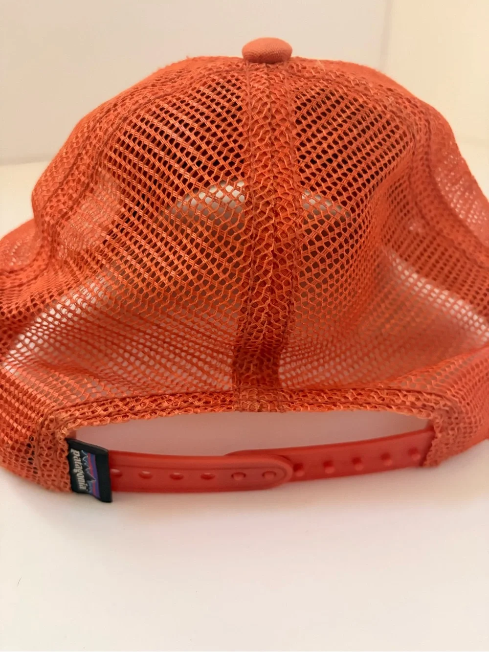 Patagonia Coral and Cream Logo Trucker Hat